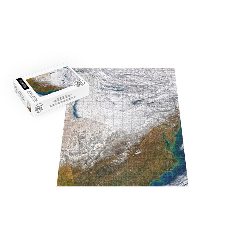 Aqua Satellite Image of Arctic Cold Front Over Midwest and Eastern US Jigsaw Puzzle