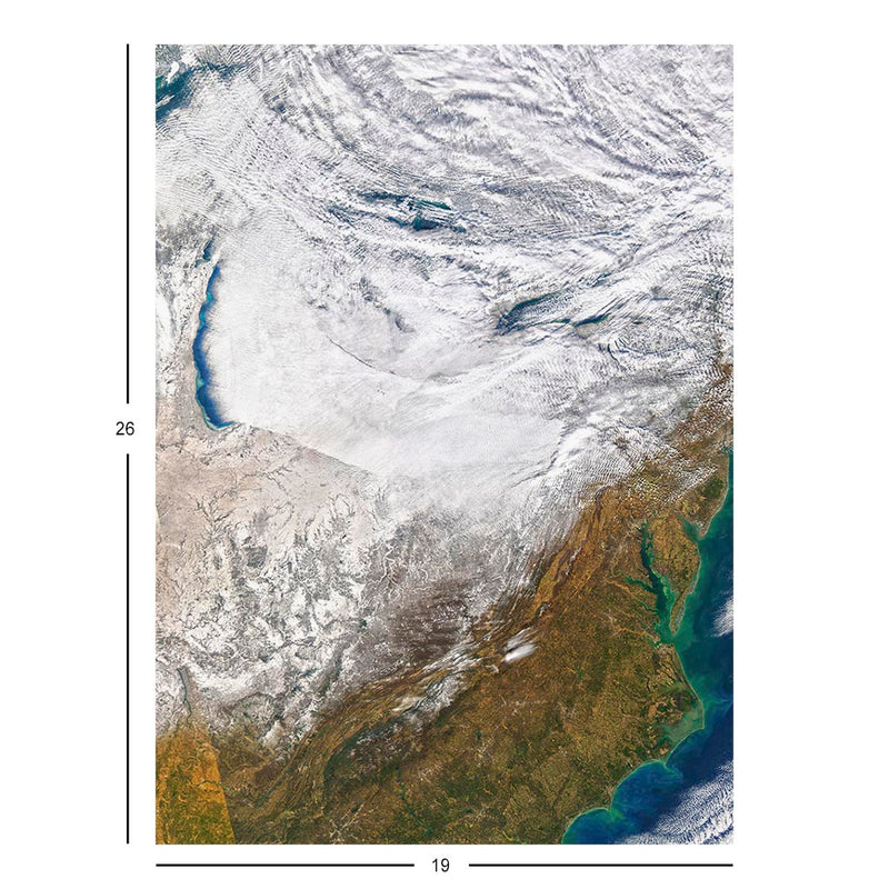 Aqua Satellite Image of Arctic Cold Front Over Midwest and Eastern US Jigsaw Puzzle