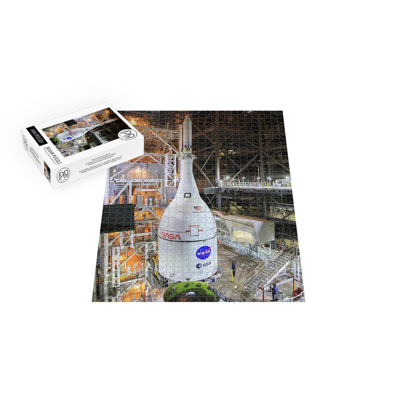 Artemis I Orion Lift and Mated On Space Launch System at Kennedy Space Center, FL Jigsaw Puzzle