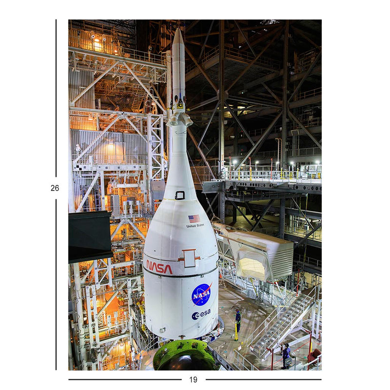 Artemis I Orion Lift and Mated On Space Launch System at Kennedy Space Center, FL Jigsaw Puzzle