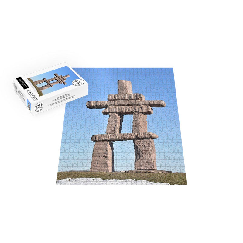 Inukshuk Sculpture Near Toronto Jigsaw Puzzle