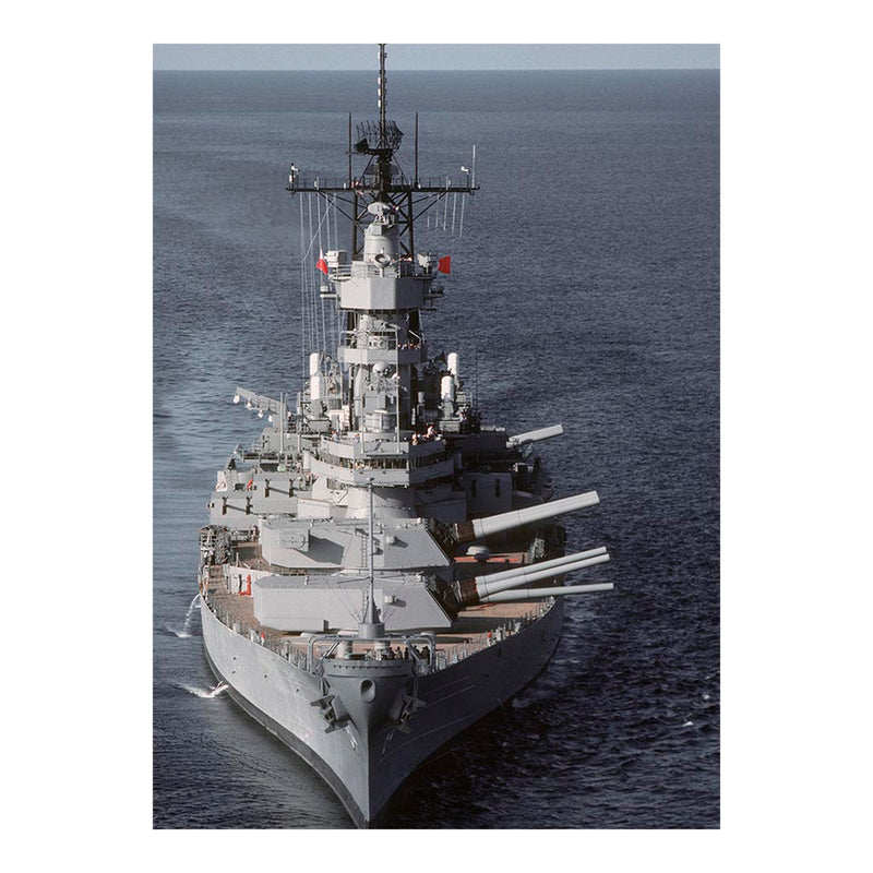 Battleship USS Wisconsin (BB 64) With Its Gun Turrets Trained To Port Jigsaw Puzzle