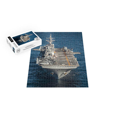 Amphibious Assault Ship USS Boxer (LHD 4) Transits The Pacific Ocean Jigsaw Puzzle