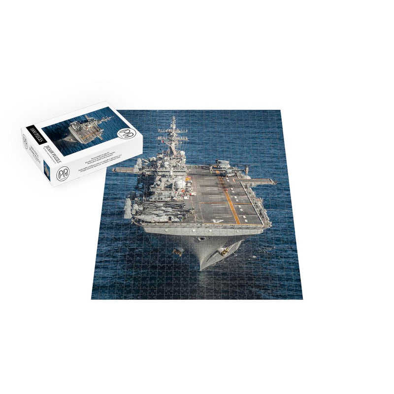 Amphibious Assault Ship USS Boxer (LHD 4) Transits The Pacific Ocean Jigsaw Puzzle