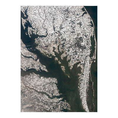 ISS Photograph of Snowy Day in Chesapeake Bay Jigsaw Puzzle
