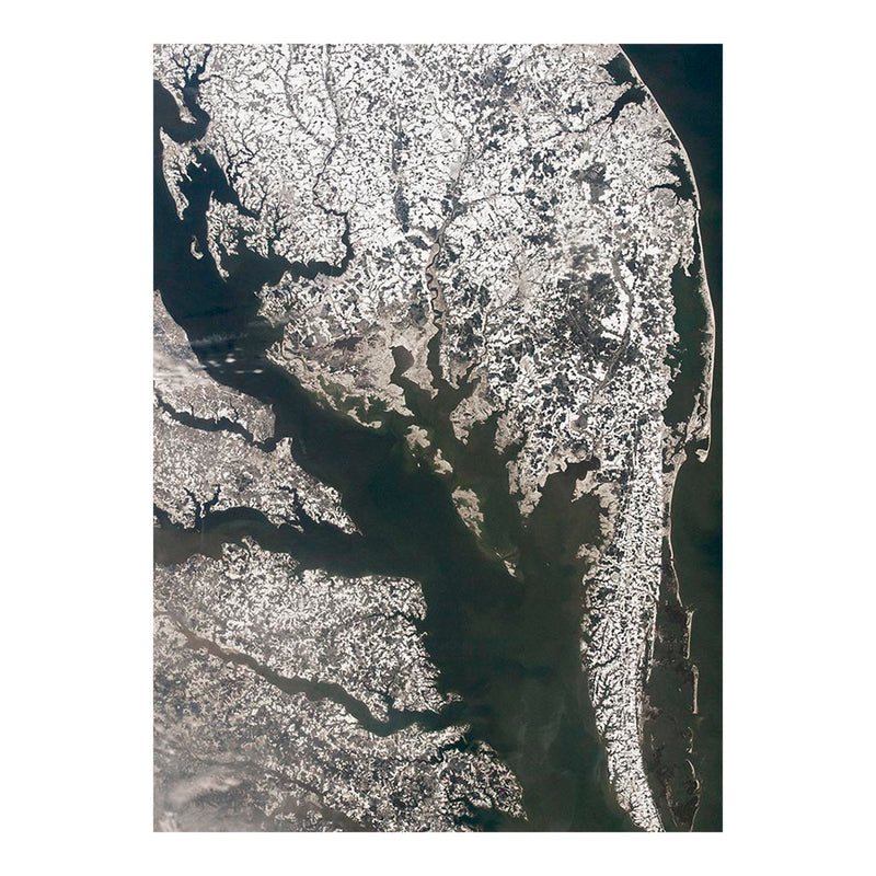 ISS Photograph of Snowy Day in Chesapeake Bay Jigsaw Puzzle
