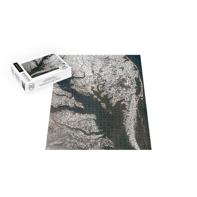 ISS Photograph of Snowy Day in Chesapeake Bay Jigsaw Puzzle