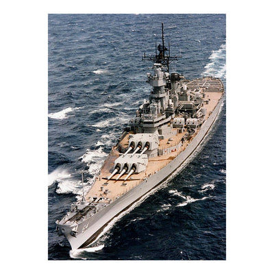 Battleship USS Wisconsin (BB-64) Underway At Sea Jigsaw Puzzle