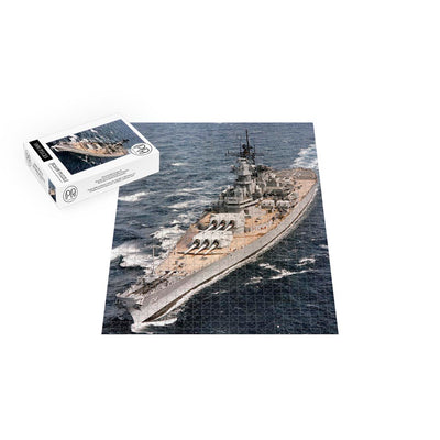 Battleship USS Wisconsin (BB-64) Underway At Sea Jigsaw Puzzle