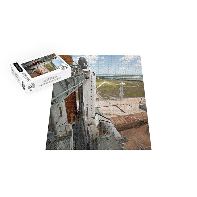 Close-up View of Shuttle Endeavour On Launch Pad 39a Jigsaw Puzzle