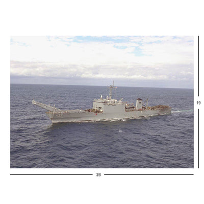 Tank Landing Ship USS Spartanburg County (LST 1192) Underway During Exercise Northern Wedding '86 Jigsaw Puzzle