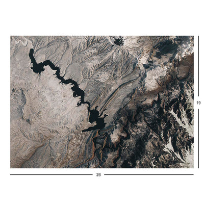 ISS Photograph of Wyoming and Utah Borderlands Jigsaw Puzzle