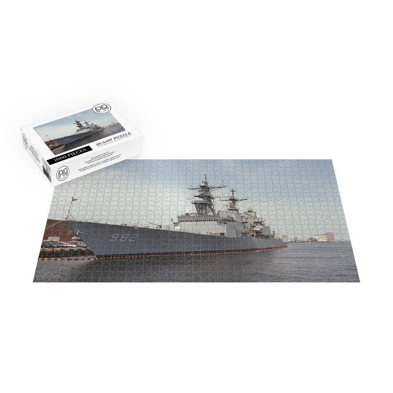 Destroyer USS Nicholson (DD 982) Docked At Its Pier Jigsaw Puzzle
