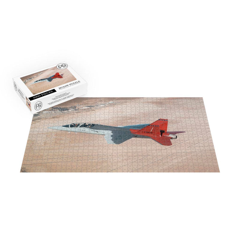 The First T-7A Red Hawk Soars Over Edwards Air Force Base, CA Jigsaw Puzzle