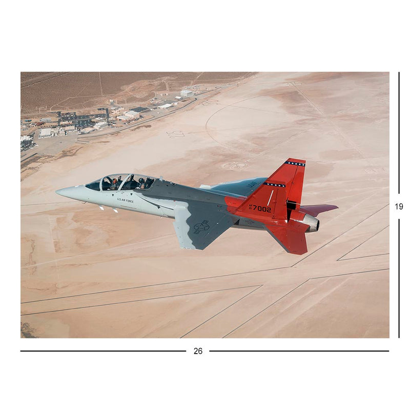 The First T-7A Red Hawk Soars Over Edwards Air Force Base, CA Jigsaw Puzzle