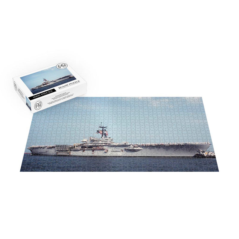 Amphibious Assault Ship USS Guam (LPH 9) Departs Naval Station Norfolk Jigsaw Puzzle
