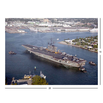 Aircraft Carrier USS Coral Sea (CV 43) At Fort Lauderdale, FL Jigsaw Puzzle