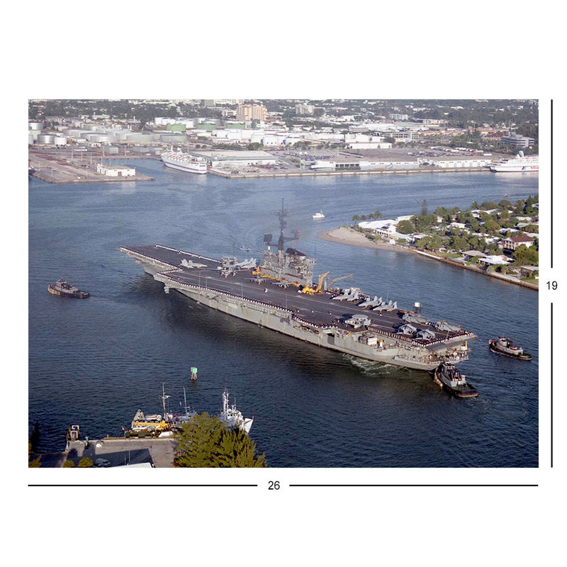 Aircraft Carrier USS Coral Sea (CV 43) At Fort Lauderdale, FL Jigsaw Puzzle