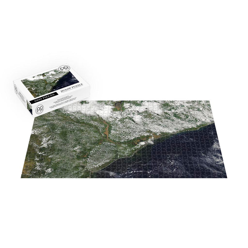 Aqua Satellite Image of Tropical Cyclone Freddy Over Malawi and Mozambique Jigsaw Puzzle