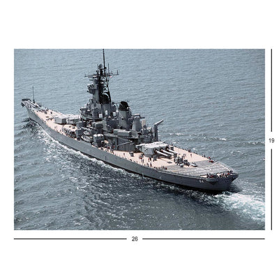 Battleship USS Wisconsin (BB 64) Underway In The Gulf of Mexico Jigsaw Puzzle