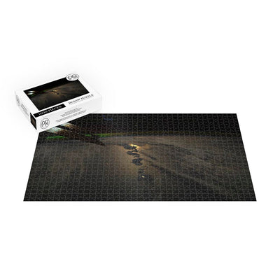 ISS Photograph of Aurora Borealis and Moonglint Shining Over the Aleutian Islands, AK Jigsaw Puzzle