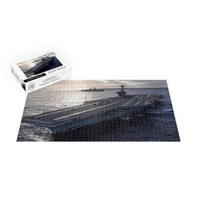 Aircraft Carrier USS Abraham Lincoln (CVN 72) with USS Carl Vinson (CVN 70) Jigsaw Puzzle