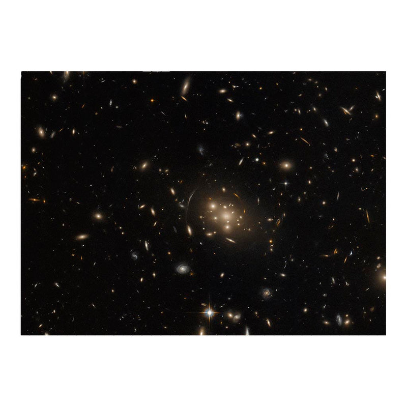 Hubble Telescope Image of Gravitational Lensing in Galaxy Cluster SPT-CL J0019-2026 Jigsaw Puzzle