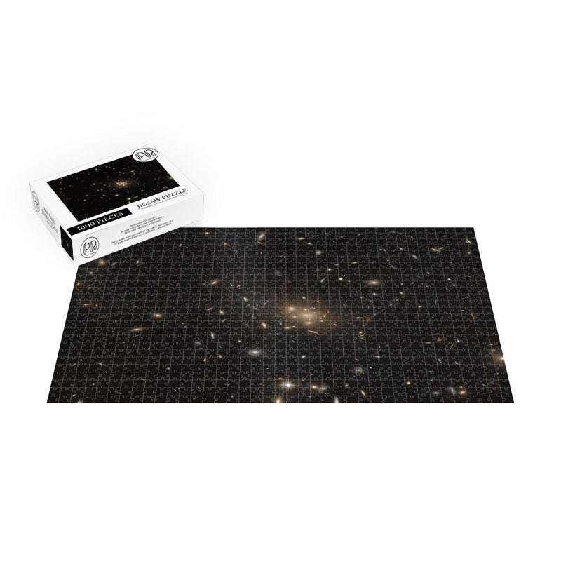 Hubble Telescope Image of Gravitational Lensing in Galaxy Cluster SPT-CL J0019-2026 Jigsaw Puzzle