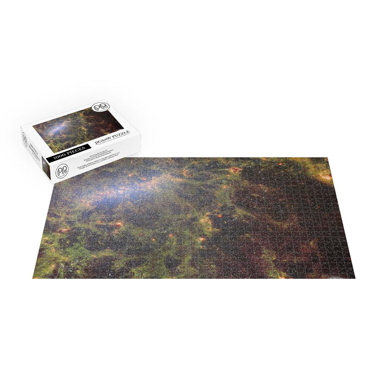Webb Space Telescope Peers Behind Bars of NGC 5068 Jigsaw Puzzle