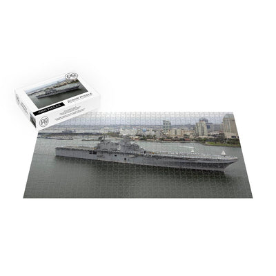 Amphibious Assault Ship USS Belleau Wood (LHA 3) Sails Through San Diego Harbor Jigsaw Puzzle