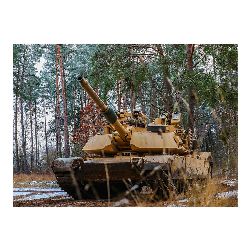 Army M1 Abrams Tank Trains in Poland During Bull Run Training Exercise Jigsaw Puzzle