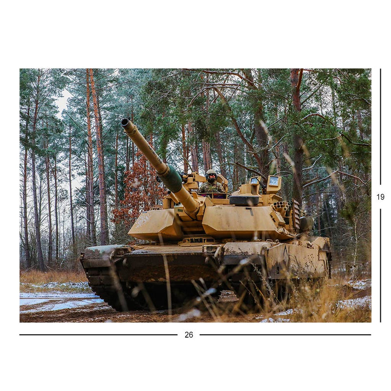 Army M1 Abrams Tank Trains in Poland During Bull Run Training Exercise Jigsaw Puzzle
