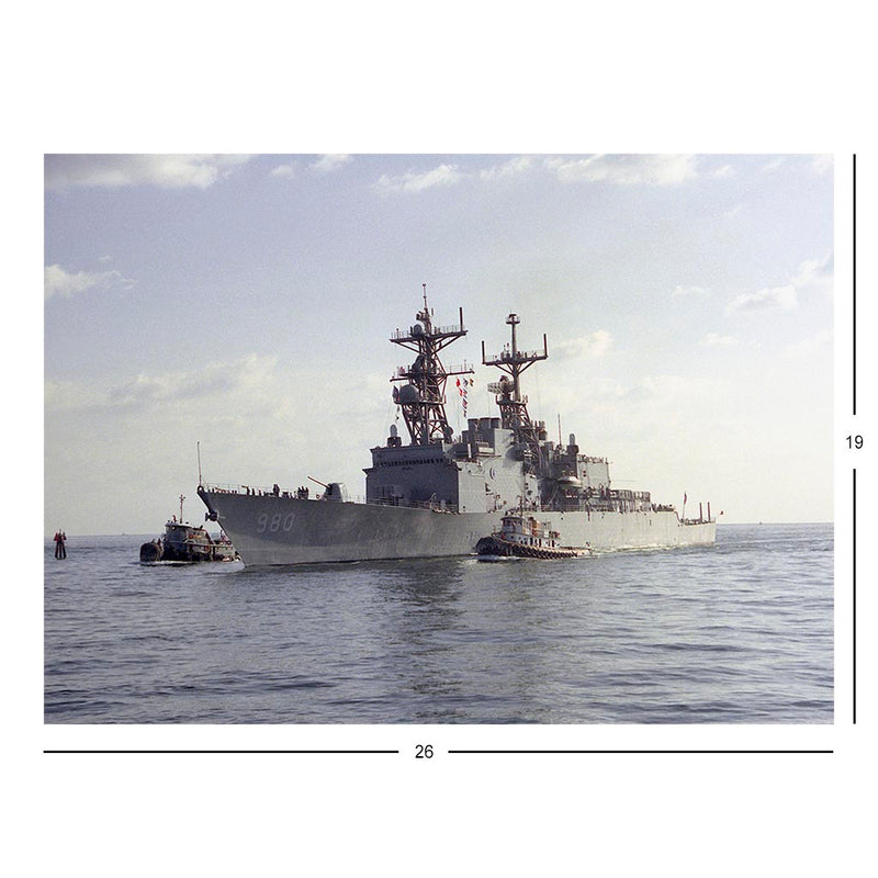 Destroyer USS Moosbrugger (DD 980) At Port Everglades Jigsaw Puzzle