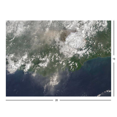 Landsat 9 Image of Volcanic Plume over Mount Semeru, Indonesia Jigsaw Puzzle