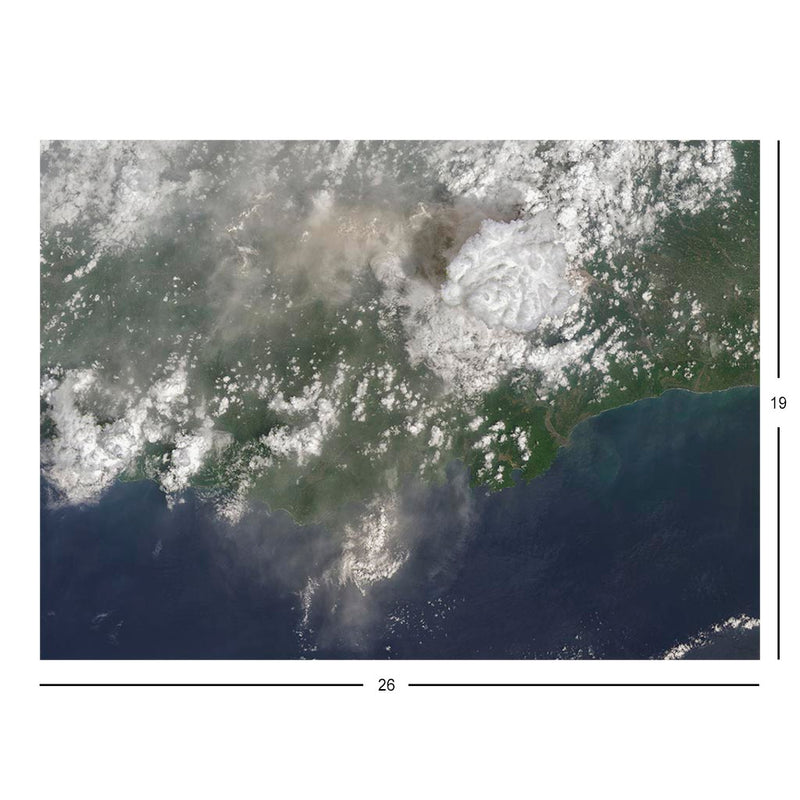 Landsat 9 Image of Volcanic Plume over Mount Semeru, Indonesia Jigsaw Puzzle