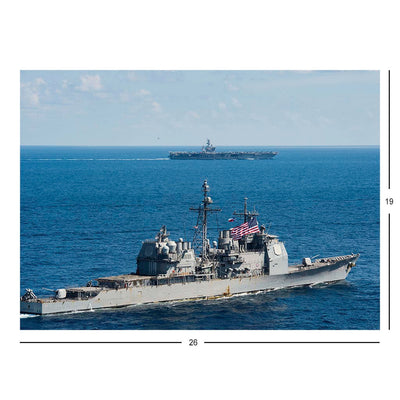 USS San Jacinto Guided Missile Cruiser Jigsaw Puzzle