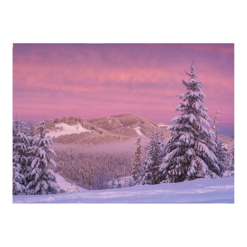 Winter morning in the Gorgany Mountain Range, Ukraine Jigsaw Puzzle