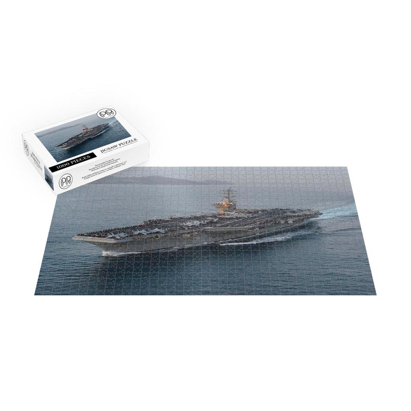 USS Dwight D. Eisenhower (CVN 69) Transits the Strait of Gibraltar Jigsaw Puzzle