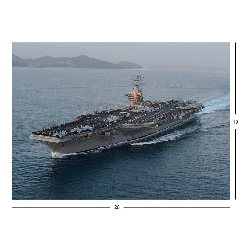 USS Dwight D. Eisenhower (CVN 69) Transits the Strait of Gibraltar Jigsaw Puzzle