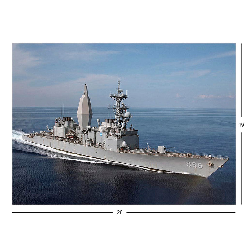 Destroyer USS Arthur W. Radford (DD 968) Steams Through The Mediterranean Sea Jigsaw Puzzle