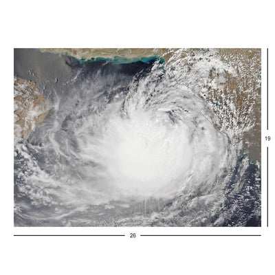 ISS Photograph of Cyclone Biparjoy Churning Toward India and Pakistan Jigsaw Puzzle