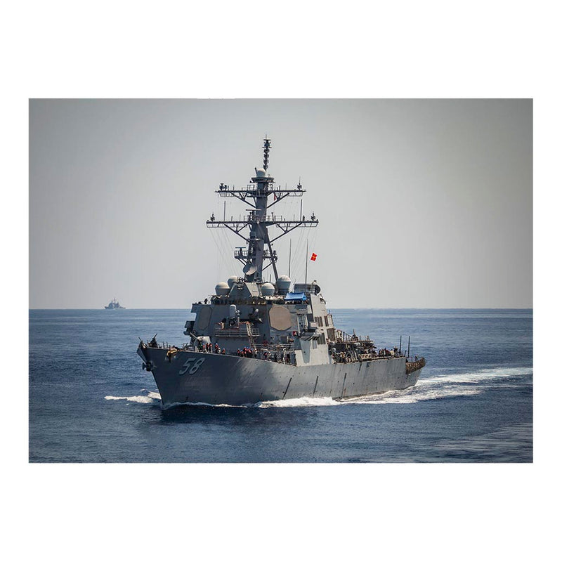 Guided-missile destroyer USS Laboon (DDG 58) Conducts A Replenishment-at-Sea in the Atlantic Ocean Jigsaw Puzzle