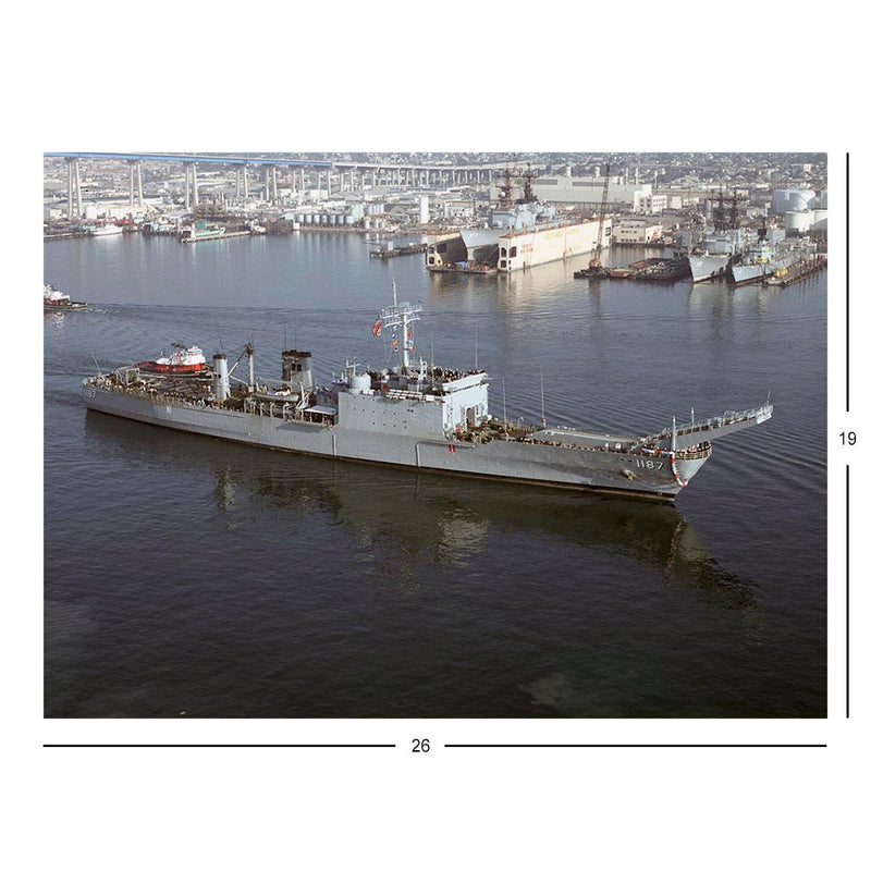 Tank Landing Ship USS Tuscaloosa (LST 1187) On San Diego Bay Jigsaw Puzzle