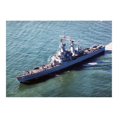 Nuclear-powered Guided Missile Cruiser USS Arkansas (CGN-41) underway in San Francisco Bay, CA, Jigsaw Puzzle