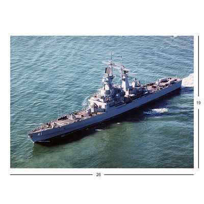 Nuclear-powered Guided Missile Cruiser USS Arkansas (CGN-41) underway in San Francisco Bay, CA, Jigsaw Puzzle