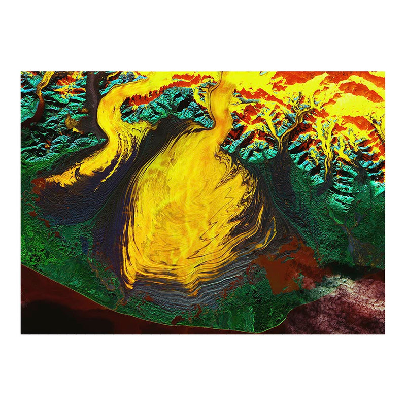 Landsat 9 Image Of Malaspina Glacier (AK) in a Riot of Color Jigsaw Puzzle