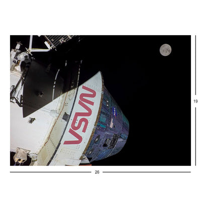 Orion Approaches Moon Before Return Flyby Jigsaw Puzzle