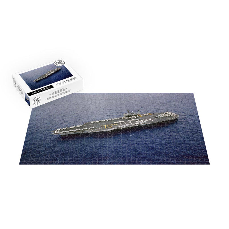 Aircraft Carrier USS America (CV 66) Salutes the 75th Anniversary of Naval Aviation Jigsaw Puzzle