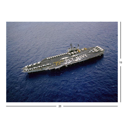 Aircraft Carrier USS America (CV 66) Salutes the 75th Anniversary of Naval Aviation Jigsaw Puzzle