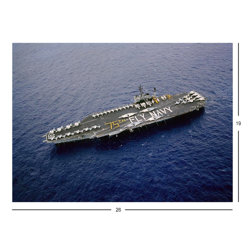Aircraft Carrier USS America (CV 66) Salutes the 75th Anniversary of Naval Aviation Jigsaw Puzzle